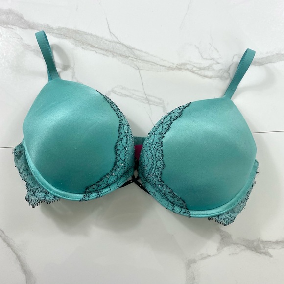 LA SENZA Hello Sugar Light Teal/Black Push Up Bra